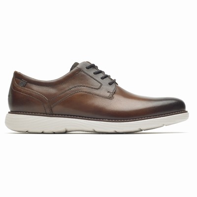 Sapatos Oxfords Rockport Garett Plain Toe Homem Marrom PT-70952